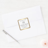Elegant aangepast logo gouden gradiëntetiket vierkante sticker (Envelop)