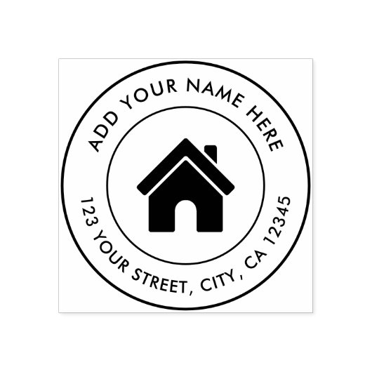 Elegant Aangepast Logo Terug Adres Rubberstempel (Afrduk)