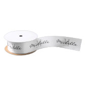 Elegant aangepast monogram 1,5-inch witte kerst satijnen lint (Spoel)