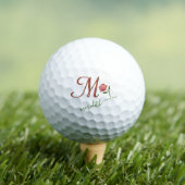 Elegant Aangepast Monogram Bloemhart Naam Golfballen (Insitu Shirt)