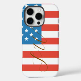 Elegant aangepast monogram iPhone 16 pro hoesje