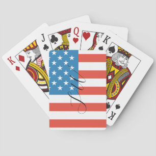 Elegant aangepast monogram pokerkaarten