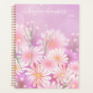 Elegant, aangepast roze en witte bloemen Aangepast Planner