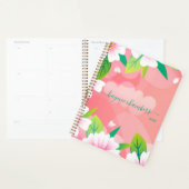 Elegant, aangepast roze en witte bloemen Aangepast Planner (Display)