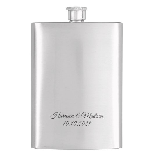 Elegant aangepast script tekst chic Weddenschap gi Flacon (Voorkant)