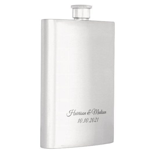 Elegant aangepast script tekst chic Weddenschap gi Flacon (Rechts)