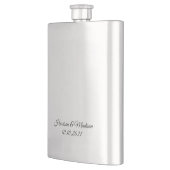 Elegant aangepast script tekst chic Weddenschap gi Flacon (Links)