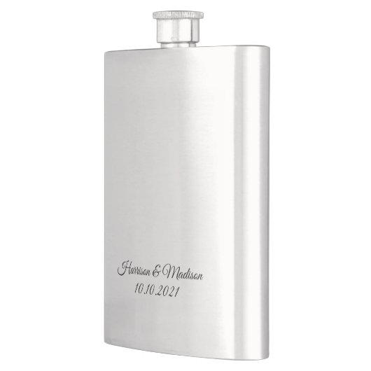 Elegant aangepast script tekst chic Weddenschap gi Flacon (Links)