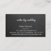 Elegant aangepast taartontwerp Decorating Blackboa Visitekaartje (Achterkant)