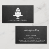 Elegant aangepast taartontwerp Decorating Blackboa Visitekaartje (Voorkant / Achterkant)