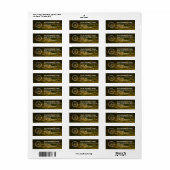 Elegant aangepast zakelijk retouradreslabel etiket (Full Sheet)