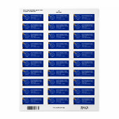 Elegant aangepast zakelijk retouradreslabel etiket (Full Sheet)
