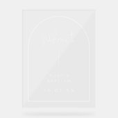 Elegant aangepaste acryl doop teken gepersonalisee acryl bord (Voorkant)