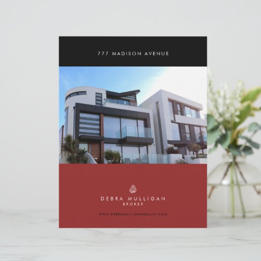 Elegant aangepaste brochure voor Estate-functies (Staand voorkant)