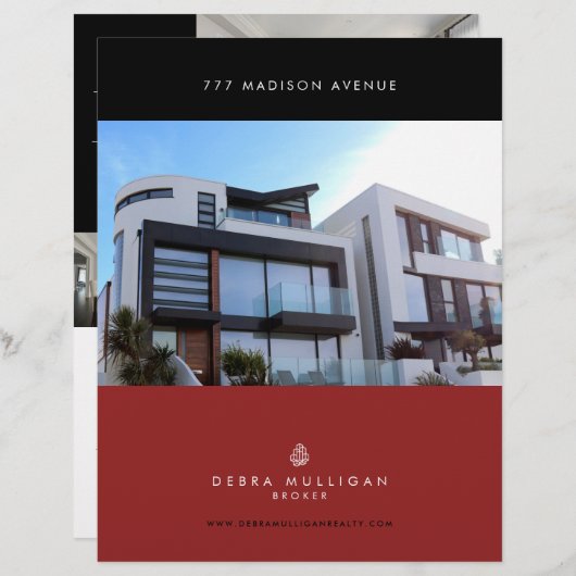 Elegant aangepaste brochure voor Estate-functies (Voorkant / Achterkant)