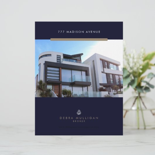 Elegant aangepaste brochure voor Estate-functies (Staand voorkant)