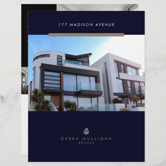 Elegant aangepaste brochure voor Estate-functies (Voorkant / Achterkant)