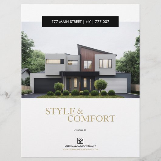 Elegant aangepaste brochure voor Estate-functies (Voorkant)