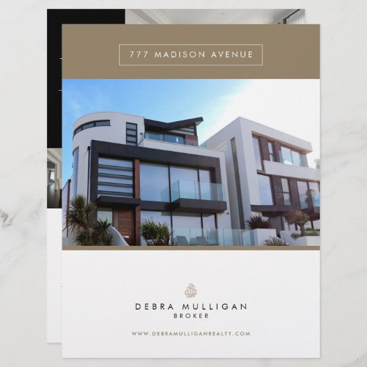 Elegant aangepaste brochure voor Estate-functies (Voorkant / Achterkant)