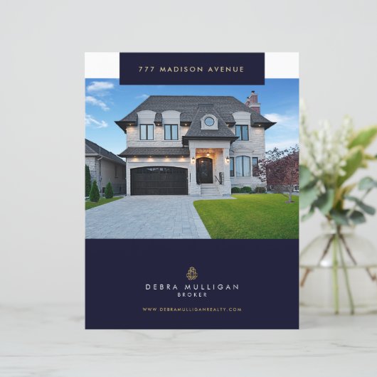 Elegant aangepaste brochure voor Estate-functies (Staand voorkant)