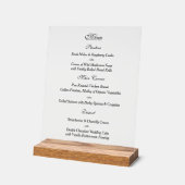 Elegant aangepaste bruiloft menu acryl bord (Hoek)