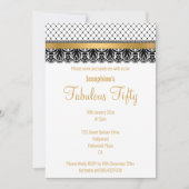 ELEGANT AANGEPASTE FABULOUS BIJ 50 GOUD LACE KAART (Voorkant)