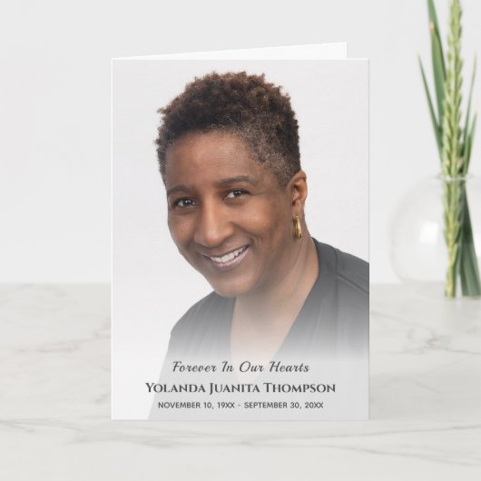 Elegant aangepaste foto voor altijd in ons hart be bedankkaart (Voorkant)