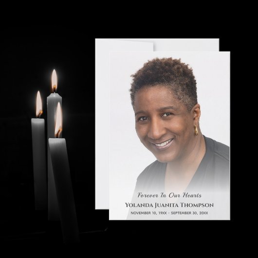 Elegant aangepaste foto voor altijd in ons hart be bedankkaart