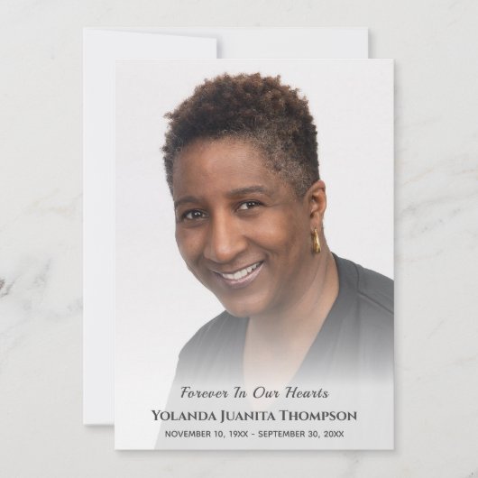 Elegant aangepaste foto voor altijd in ons hart be bedankkaart (Voorkant)
