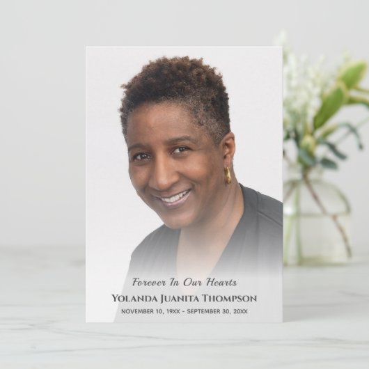 Elegant aangepaste foto voor altijd in ons hart be bedankkaart (Staand voorkant)