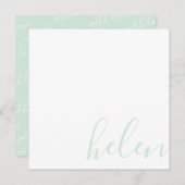 Elegant Aangepaste naam Aangepaste afbeelding Groe Notitiekaartje (Voorkant / Achterkant)