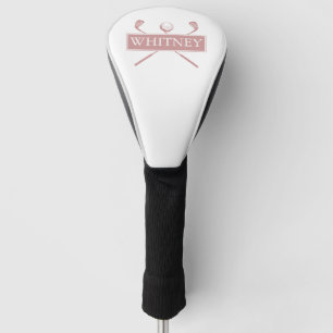 Elegant aangepaste naam clubs en bal stoffige Roos Golfheadcover