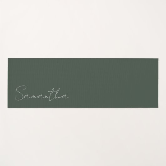 Elegant aangepaste naam groen blauw yogamat (Voorkant (horizontaal))