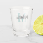 Elegant aangepaste naam monogram drink partij shot glas (Achterkant)