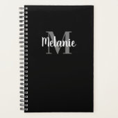Elegant aangepaste naam monogram spiraal planner (Voorkant)