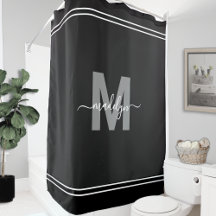 Elegant Aangepaste Naam Monogram Zwart Wit