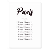 Elegant aangepaste tabelnaam Zitfunctie Kaart (Voorkant)