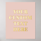 Elegant aangepaste tekst Blush roze Folie Afdrukken (Voorkant)