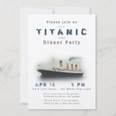 Elegant  Aangepaste Tekst Titanic Uitnodiging (Achterkant)
