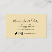 elegant aangepaste trouwerekkaart visitekaartje (Achterkant)