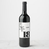 Elegant aangepaste wijn label, party tafel label etiket (Voorkant)
