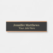 Elegant Aangepaste zwarte en gouddeuropening Deurbordje (Voorkant)