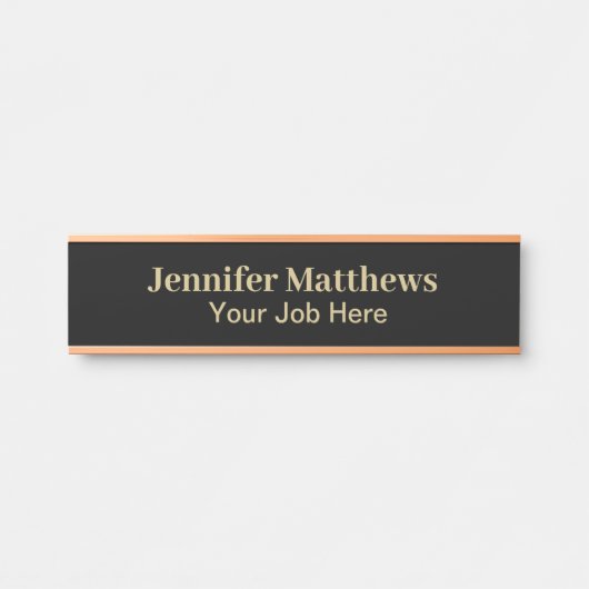 Elegant Aangepaste zwarte en gouddeuropening Deurbordje (Voorkant)