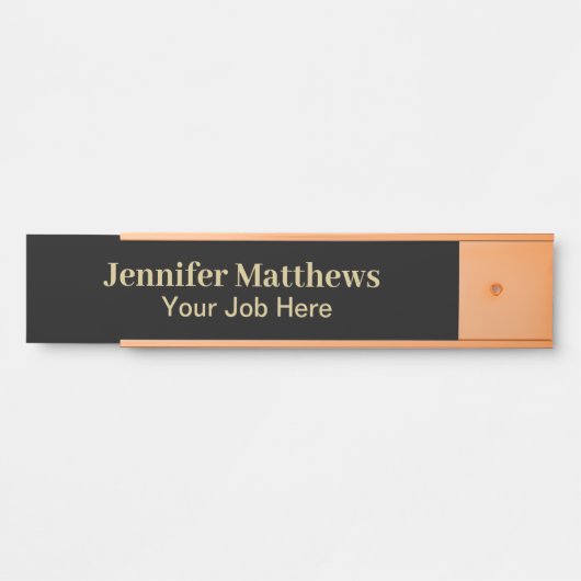 Elegant Aangepaste zwarte en gouddeuropening Deurbordje (Voorkant)