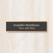 Elegant Aangepaste zwarte en gouddeuropening Deurbordje (Voorkant)