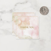 Elegant aanpasbaar pastel "Bedankt" Notitiekaartje (Voorkant / Achterkant in situ)