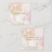 Elegant aanpasbaar pastel "Bedankt" Notitiekaartje (Voorkant / Achterkant)