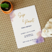 Elegant aanpasbaar slink-en-schilderfeestje kaart