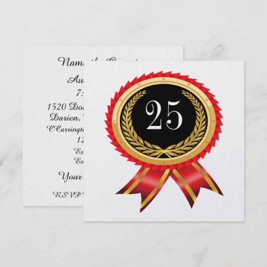 Elegant Aanpassen Uitnodiging (Voorkant / Achterkant)