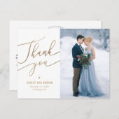 Elegant aanraakgevoelige KLEUR Hartelijk dank voor Briefkaart (Voorkant / Achterkant)